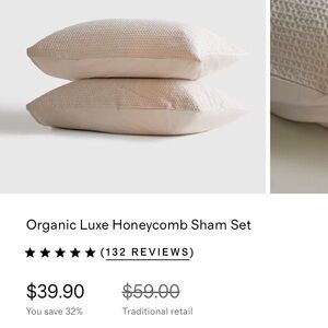 Quince Organic Luxe Honeycomb Sham Set